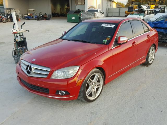 WDDGF54X49F235440 - 2009 MERCEDES-BENZ C 300 RED photo 2