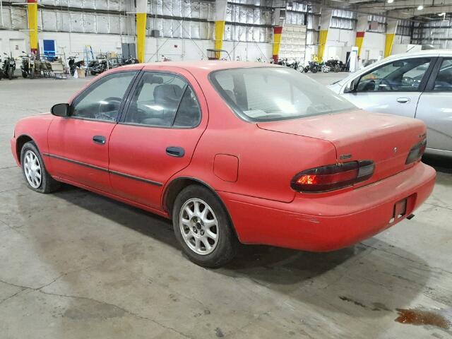 1Y1SK5286SZ005670 - 1995 GEO PRIZM LSI RED photo 3