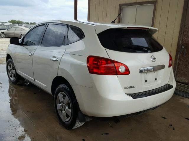 JN8AS5MT4DW537476 - 2013 NISSAN ROGUE S WHITE photo 3