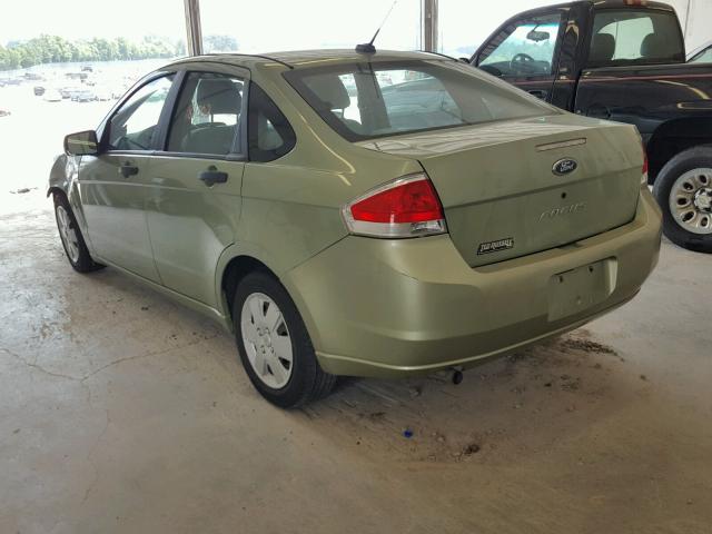 1FAHP34N68W152627 - 2008 FORD FOCUS S/SE GREEN photo 3