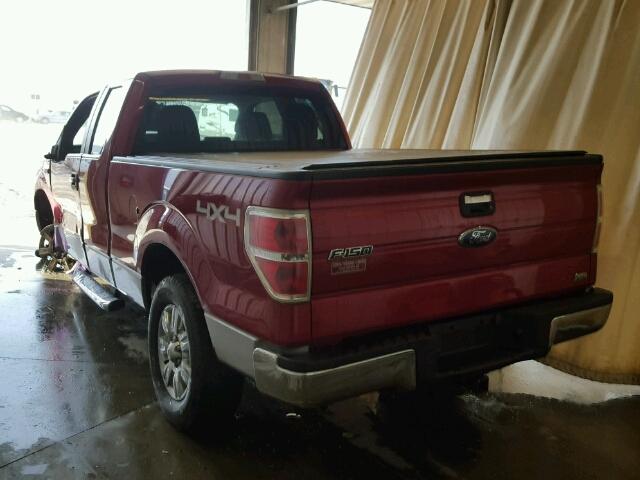 1FTFX1EV1AKE24096 - 2010 FORD F150 RED photo 3