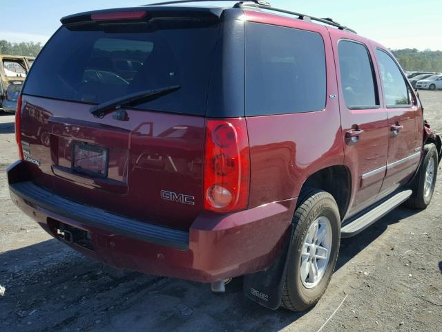 1GKUKCE00AR246800 - 2010 GMC YUKON SLT BURGUNDY photo 4