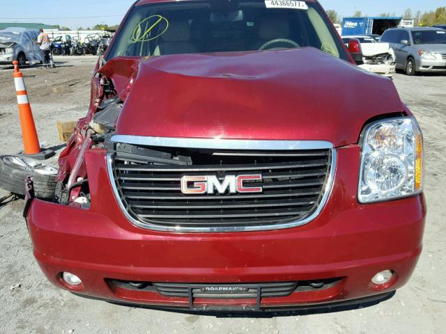 1GKUKCE00AR246800 - 2010 GMC YUKON SLT BURGUNDY photo 7