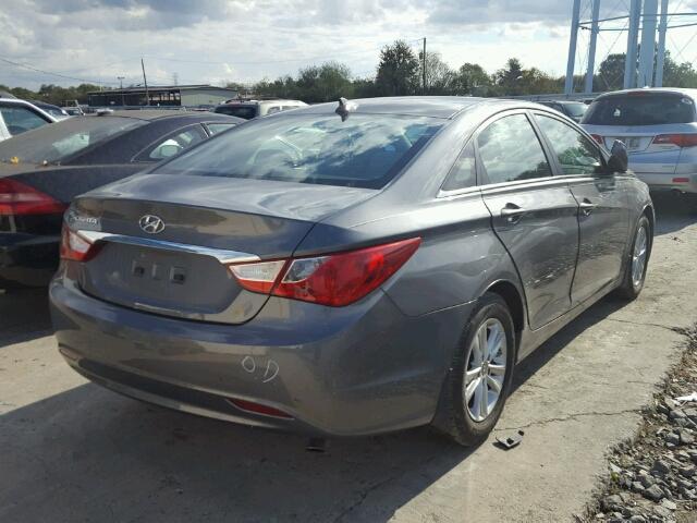 5NPEB4AC4DH745391 - 2013 HYUNDAI SONATA GLS GRAY photo 4