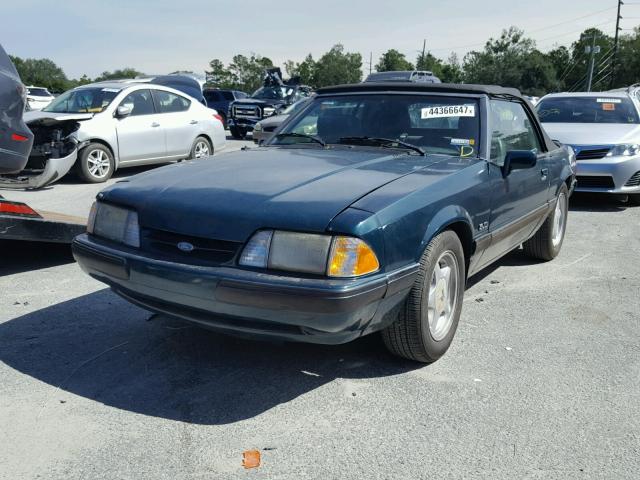 1FACP44E1MF184086 - 1991 FORD MUSTANG LX GREEN photo 2