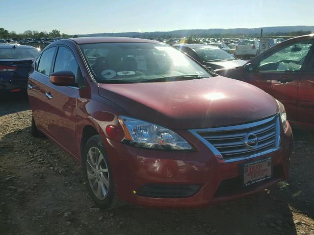 3N1AB7APXDL714443 - 2013 NISSAN SENTRA S RED photo 1