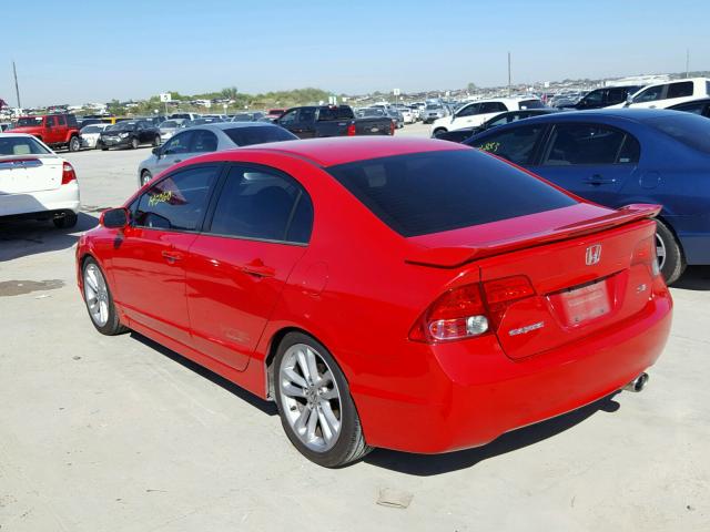 2HGFA55507H704280 - 2007 HONDA CIVIC SI RED photo 3