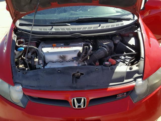 2HGFA55507H704280 - 2007 HONDA CIVIC SI RED photo 7