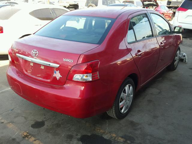 JTDBT903991324358 - 2009 TOYOTA YARIS RED photo 4