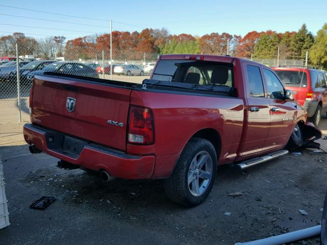 1C6RD7FT1CS140144 - 2012 DODGE RAM 1500 RED photo 4