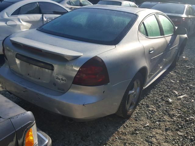 2G2WR524341336270 - 2004 PONTIAC GRAND PRIX SILVER photo 4