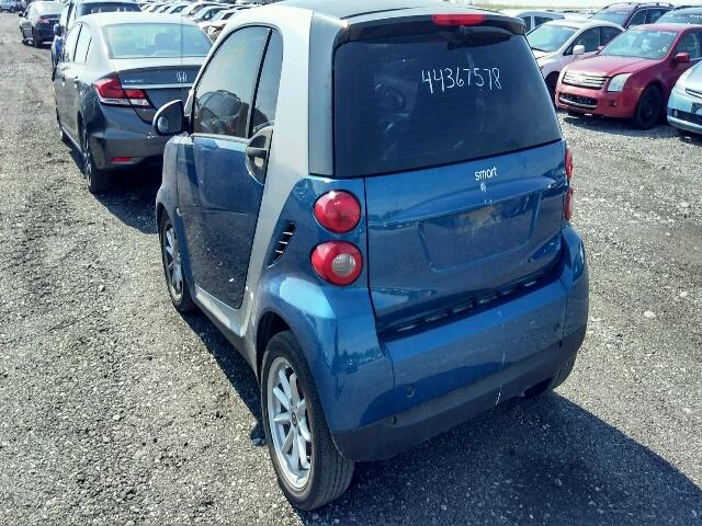 WMEEJ31X18K112954 - 2008 SMART FORTWO PUR BLUE photo 3