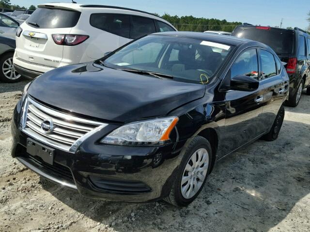 3N1AB7AP7EY291504 - 2014 NISSAN SENTRA S BLACK photo 2