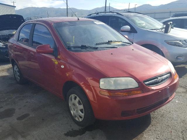 KL1TD56606B625321 - 2006 CHEVROLET AVEO BASE Czerwony zdjęcie 1