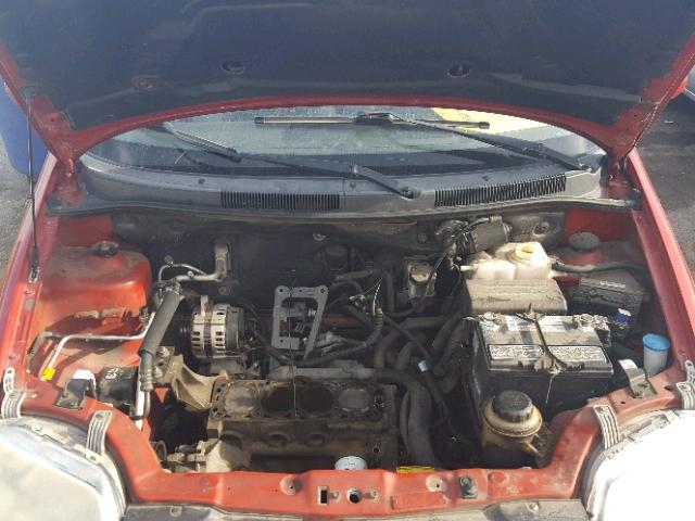 KL1TD56606B625321 - 2006 CHEVROLET AVEO BASE Czerwony zdjęcie 7