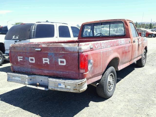 1FTDF15Y7JNB39423 - 1988 FORD F150 RED photo 4