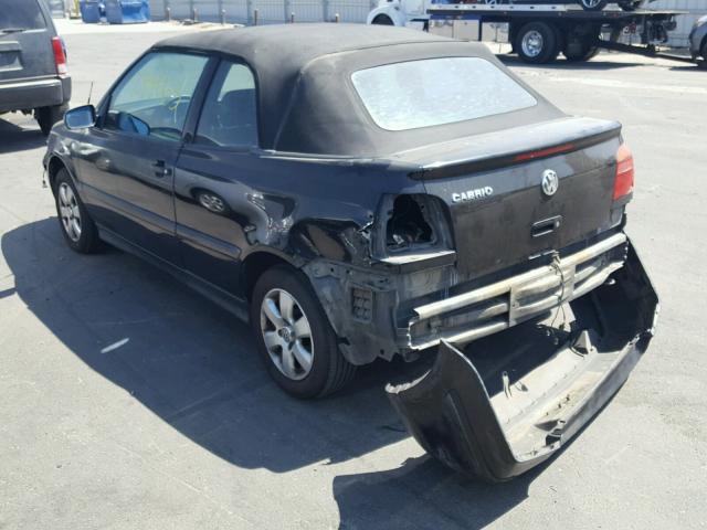 3VWDC21V41M811486 - 2001 VOLKSWAGEN CABRIO GLX 黑色 照片 3