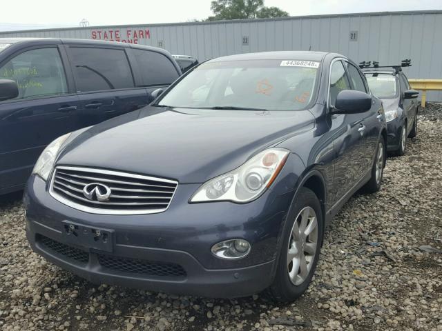 JNKAJ09F08M350448 - 2008 INFINITI EX35 BASE BLUE photo 2