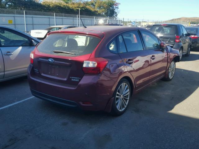 JF1GPAD69E8283463 - 2014 SUBARU IMPREZA PR RED photo 4