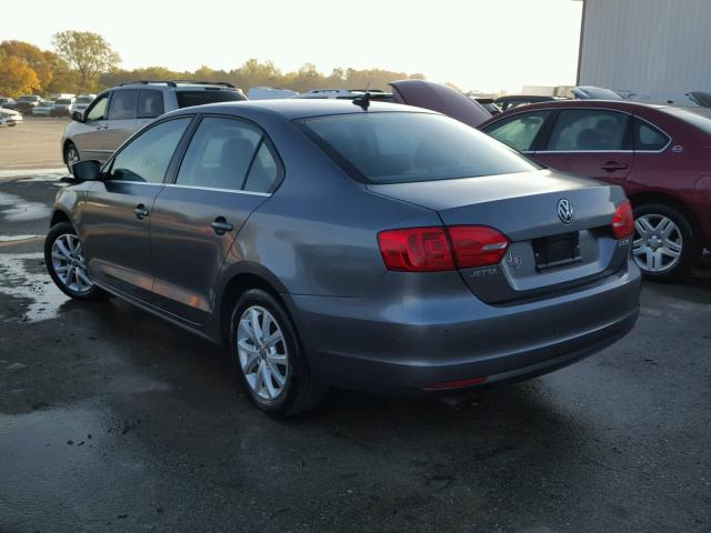 3VWDP7AJ7DM449625 - 2013 VOLKSWAGEN JETTA SE GRAY photo 3