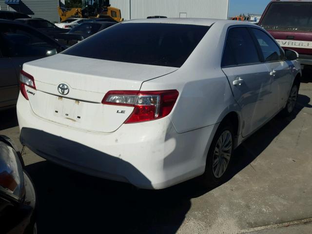 4T1BF1FK8CU097088 - 2012 TOYOTA CAMRY BASE WHITE photo 4