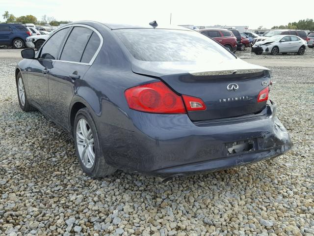 JN1DV6AP9CM700438 - 2012 INFINITI G25 BASE GRAY photo 3