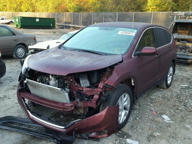 2HKRM4H59GH660456 - 2016 HONDA CR-V EX BURGUNDY photo 2