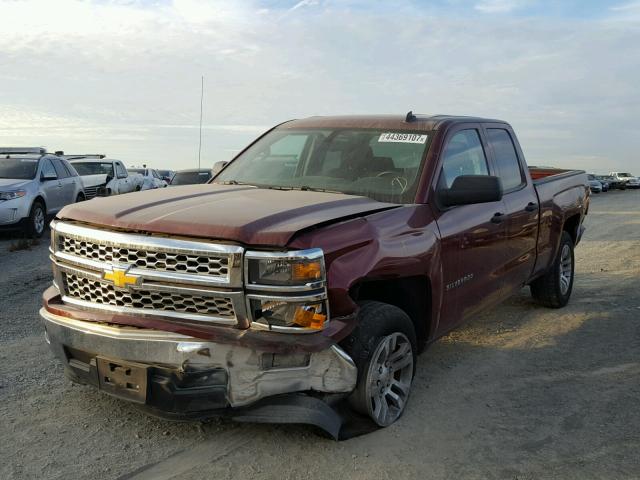 1GCRCREC4EZ284709 - 2014 CHEVROLET SILVERADO BURGUNDY photo 2