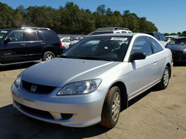 1HGEM22605L002751 - 2005 HONDA CIVIC SILVER photo 2