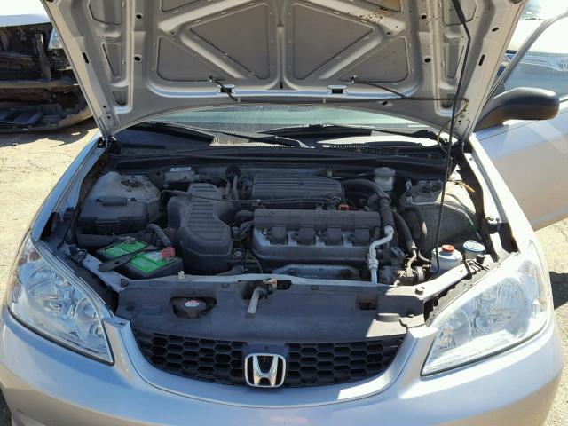 1HGEM22605L002751 - 2005 HONDA CIVIC SILVER photo 7