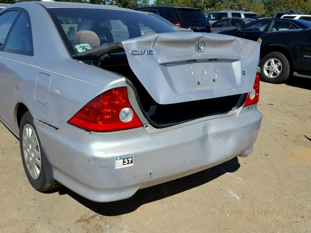 1HGEM22605L002751 - 2005 HONDA CIVIC SILVER photo 9