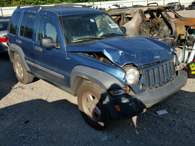 1J4GL48K06W252673 - 2006 JEEP LIBERTY SP BLUE photo 1