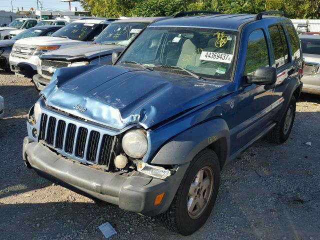 1J4GL48K06W252673 - 2006 JEEP LIBERTY SP BLUE photo 2