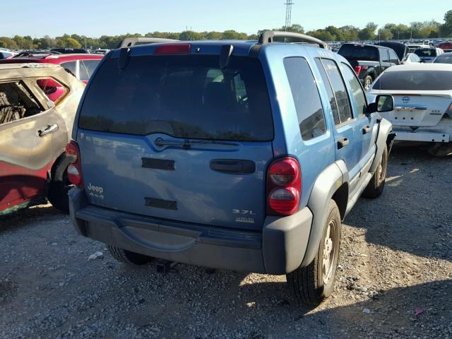 1J4GL48K06W252673 - 2006 JEEP LIBERTY SP BLUE photo 4