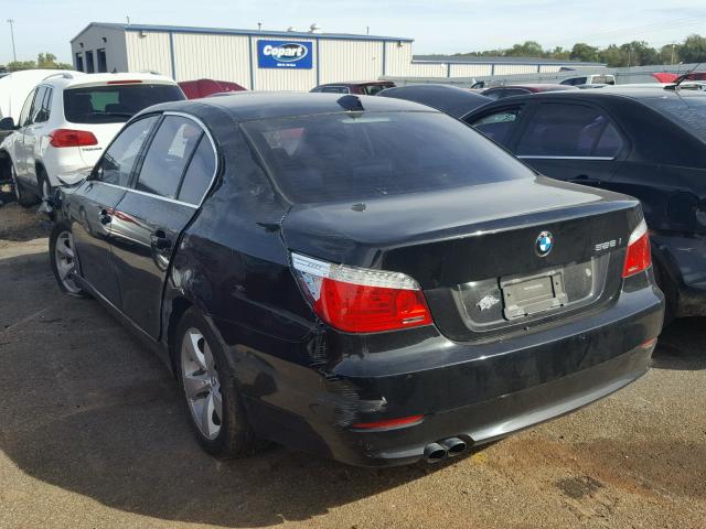 WBANU53538CT02047 - 2008 BMW 528 I BLACK photo 3