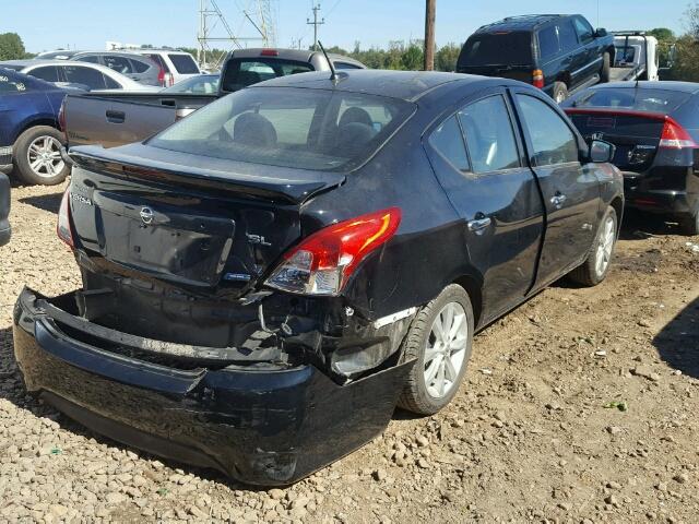 3N1CN7AP8FL833272 - 2015 NISSAN VERSA BLACK photo 4