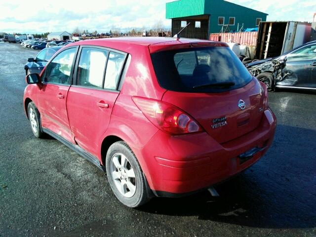 3N1BC13E08L388264 - 2008 NISSAN VERSA RED photo 3