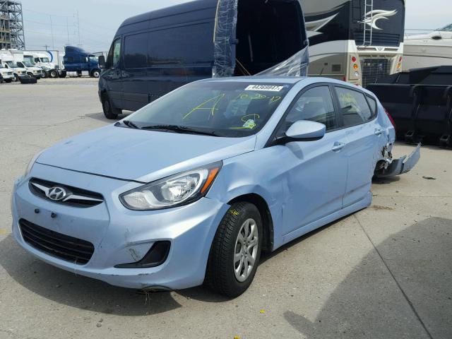 KMHCT5AE7EU157385 - 2014 HYUNDAI ACCENT GLS BLUE photo 2