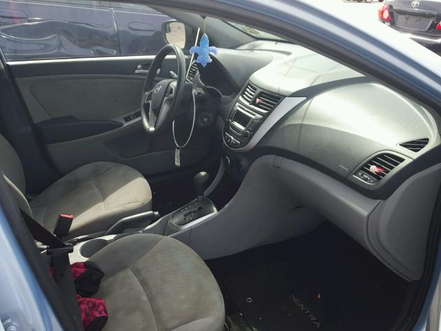 KMHCT5AE7EU157385 - 2014 HYUNDAI ACCENT GLS BLUE photo 5