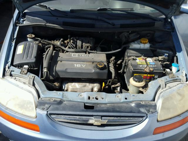 KL1TD56676B669817 - 2006 CHEVROLET AVEO BASE Niebieski zdjęcie 7
