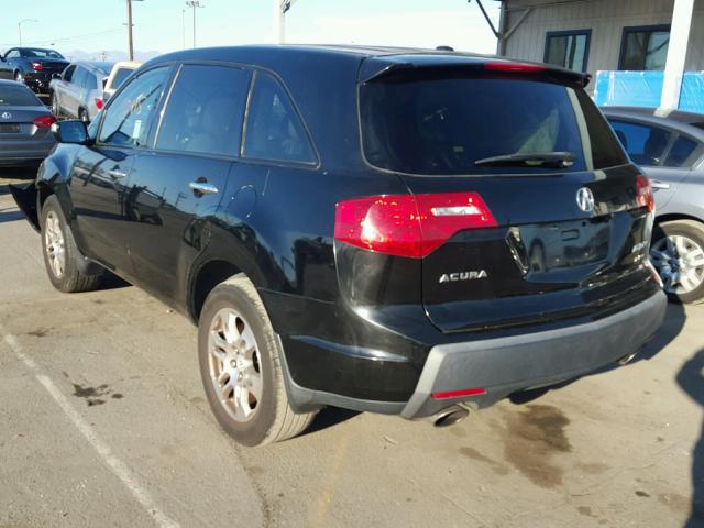 2HNYD283X7H552798 - 2007 ACURA MDX BLACK photo 3