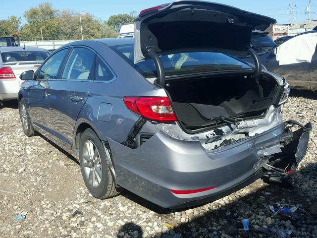 5NPE24AF3GH299202 - 2016 HYUNDAI SONATA SE SILVER photo 3