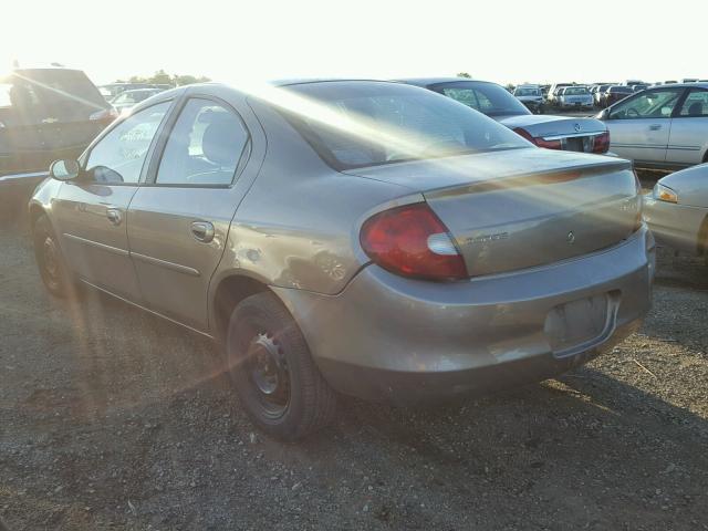 1B3ES26CX2D557458 - 2002 DODGE NEON TAN photo 3