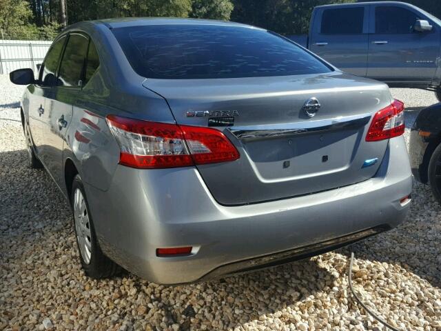 3N1AB7AP1DL696849 - 2013 NISSAN SENTRA S SILVER photo 3