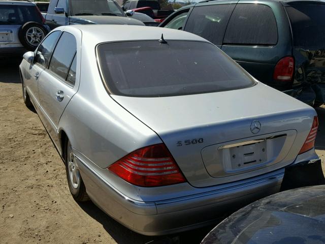 WDBNG75J12A275027 - 2002 MERCEDES-BENZ S 500 SILVER photo 3