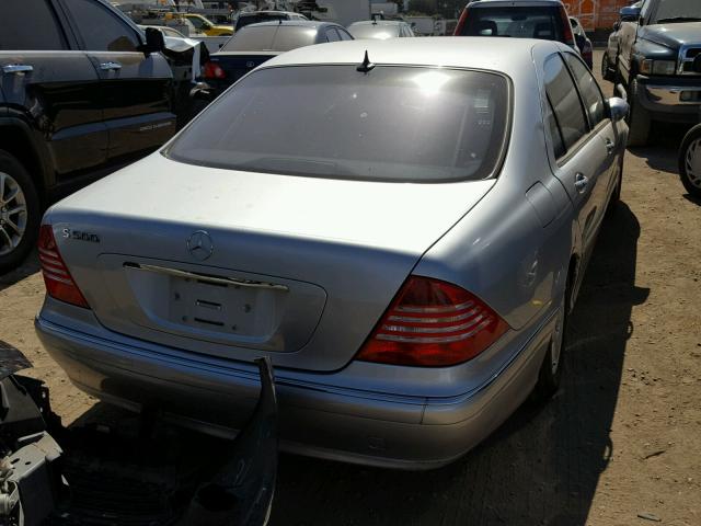WDBNG75J12A275027 - 2002 MERCEDES-BENZ S 500 SILVER photo 4