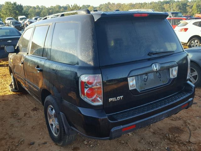 5FNYF28586B042021 - 2006 HONDA PILOT EX BLACK photo 3