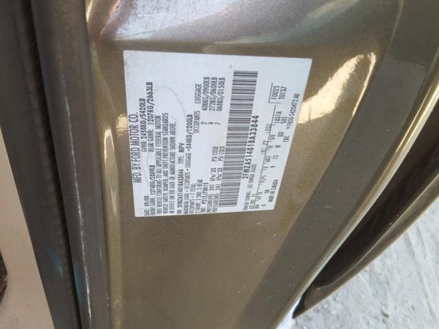 2FMZA51481BA33844 - 2001 FORD WINDSTAR L GREEN photo 10