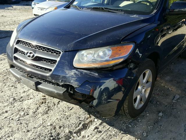 5NMSH73E29H264836 - 2009 HYUNDAI SANTA FE S BLUE photo 9