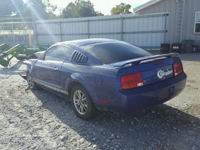 1ZVFT80N955148991 - 2005 FORD MUSTANG BLUE photo 3